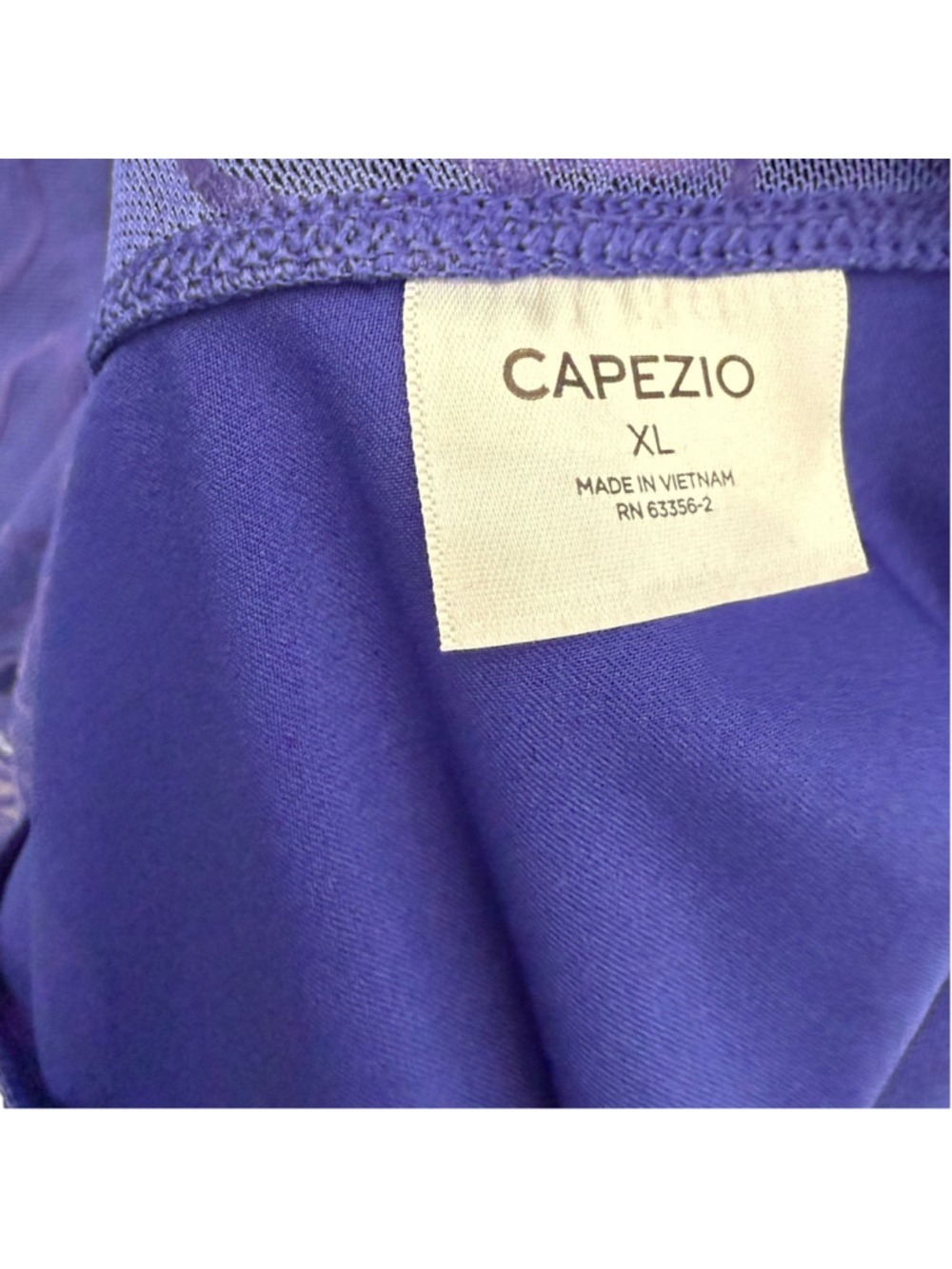 Capezio XL Royal Blue Mesh Cap Sleeve Dance Ballet Leotard NWT - Picture 6 of 6